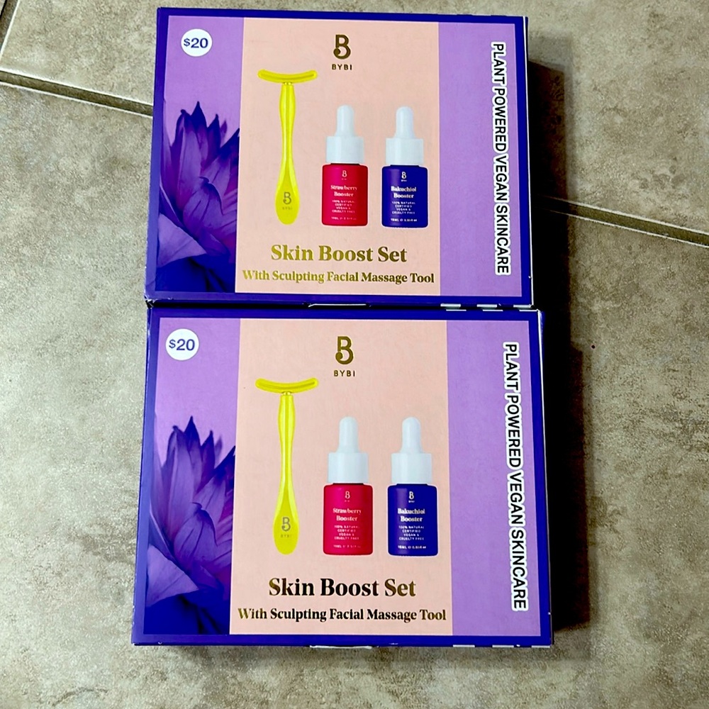 Bybi skin boost set with sculpting massage tool brand new